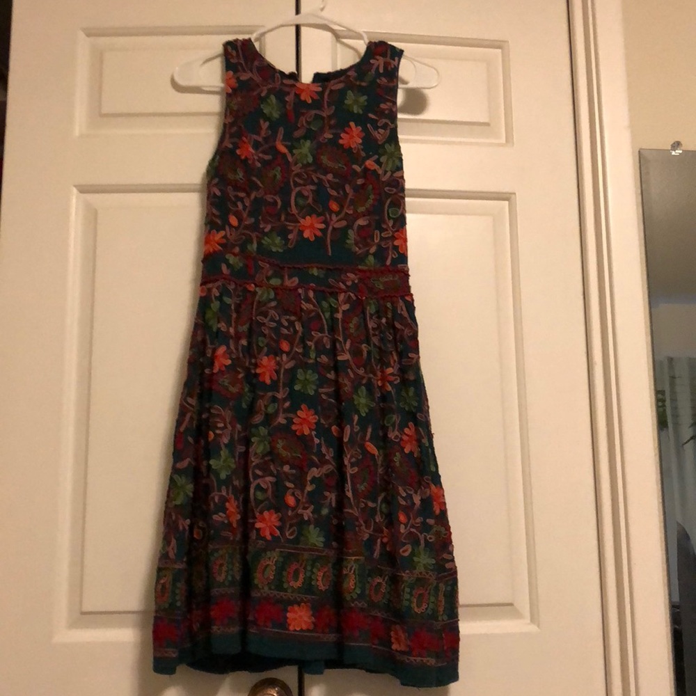 Anthropologie Needlepoint Garden Dress